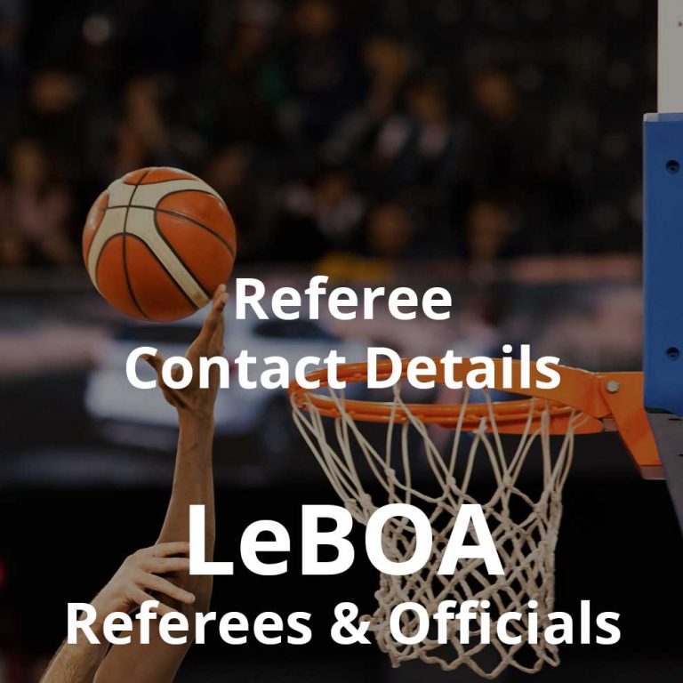LeBOA Referee Contact Details